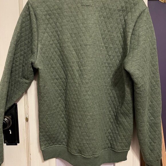 Marine Layer Quilted Sweatshirt - Men's Size Medium - Green - Picture 3 of 6
